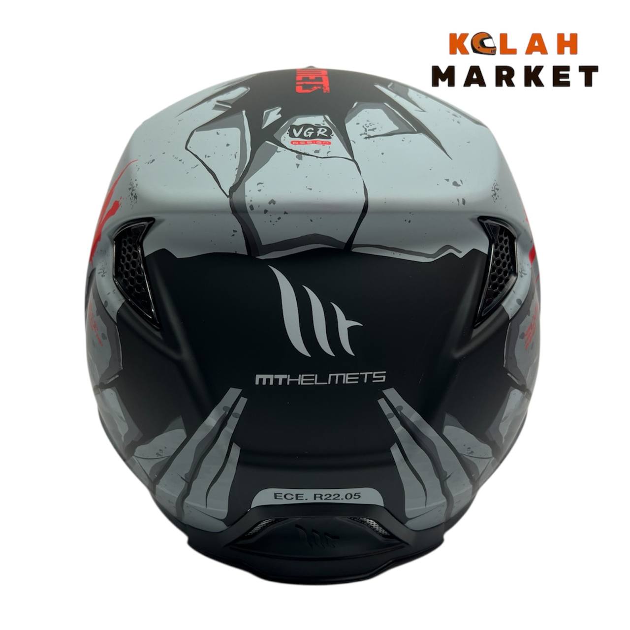 کلاه کاسکت استریت فایتر mt ام تی خاکستری قرمز - Image 4