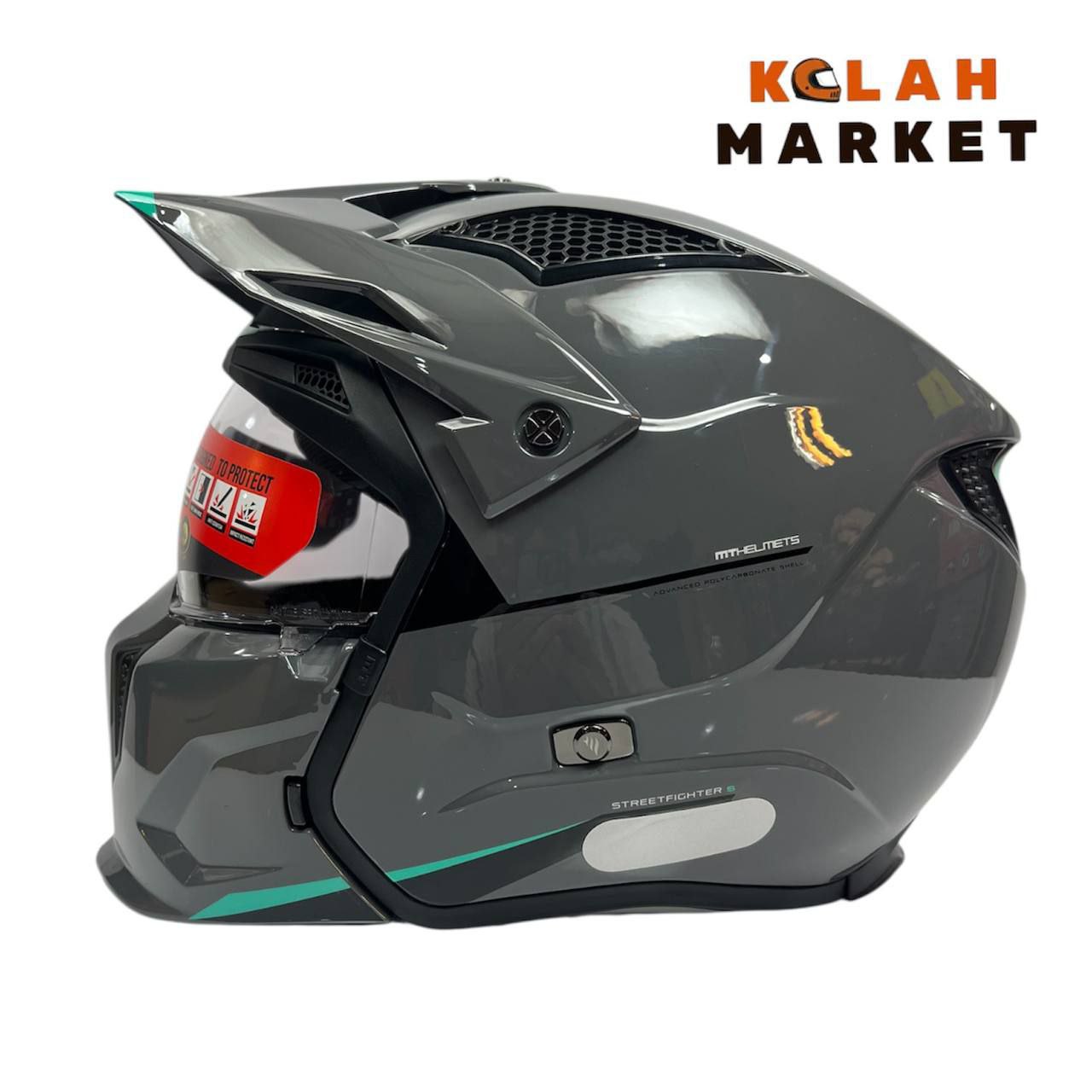کلاه کاسکت استریت فایتر mt ام تی طوسی براق