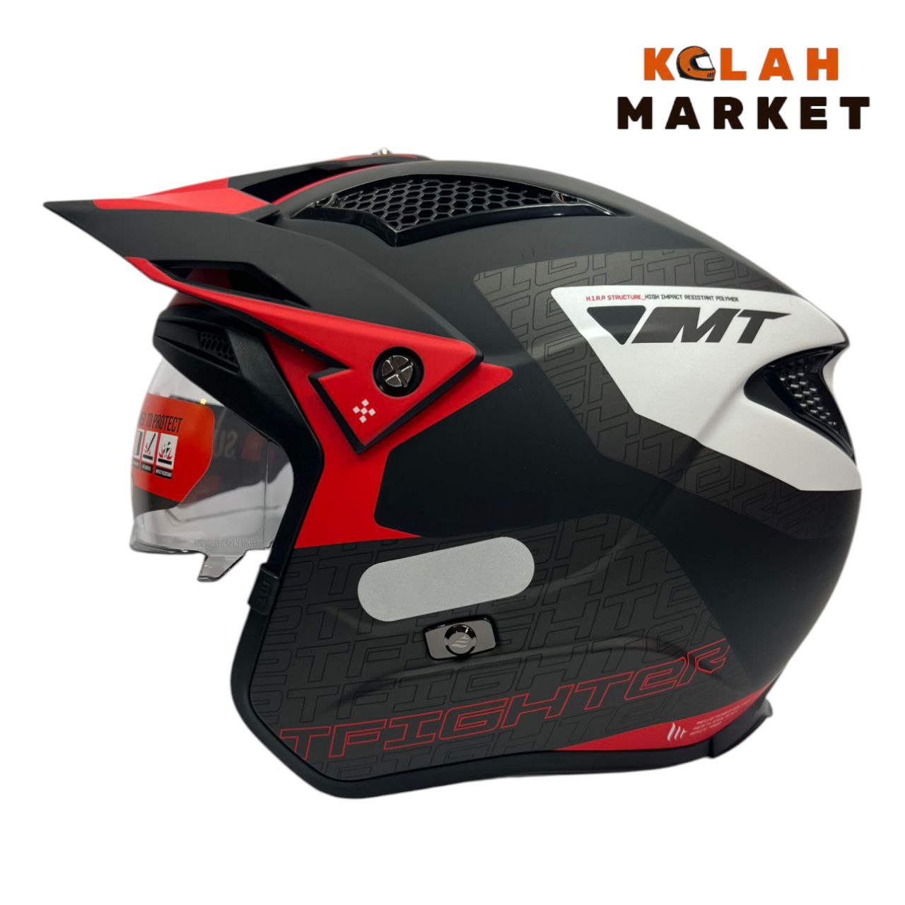 کلاه کاسکت استریت فایتر mt ام تی مشکی نارنجی - Image 4
