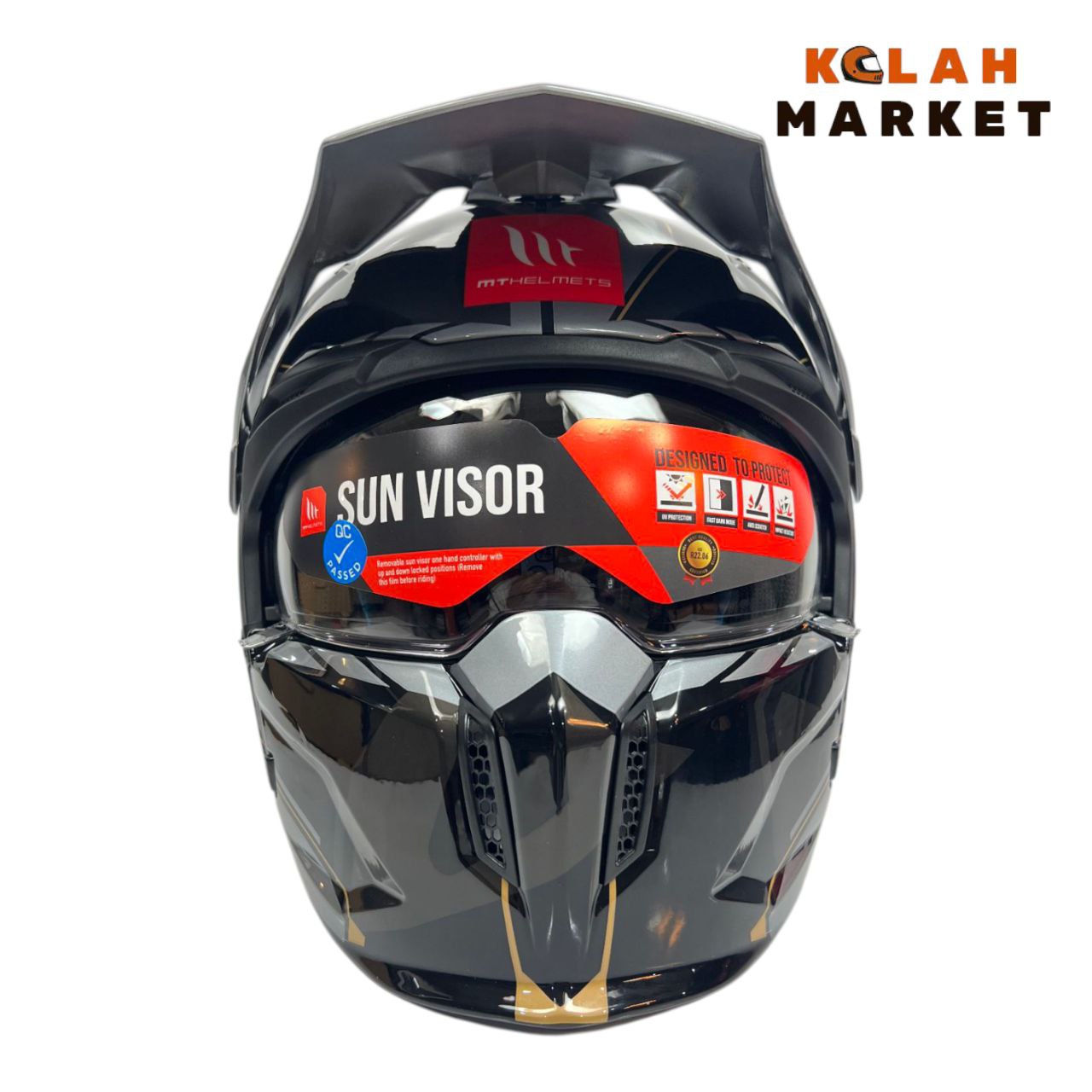 کلاه کاسکت استریت فایتر mt ام تی طوسی براق - Image 5