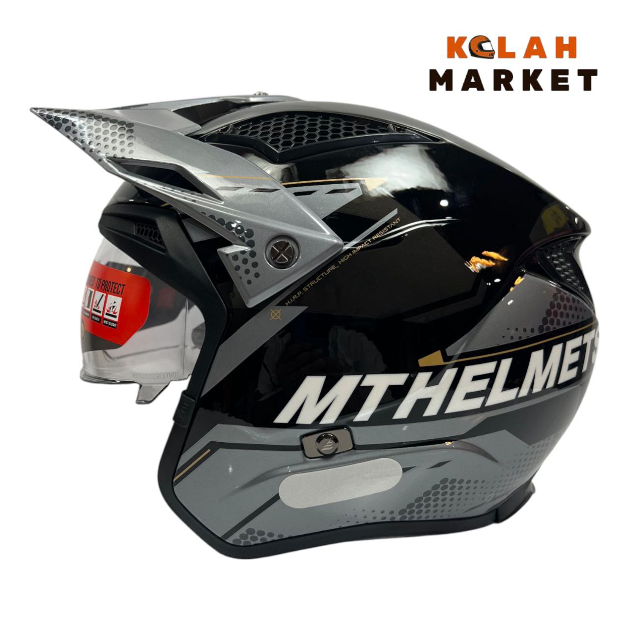 کلاه کاسکت استریت فایتر mt ام تی طوسی براق - Image 6