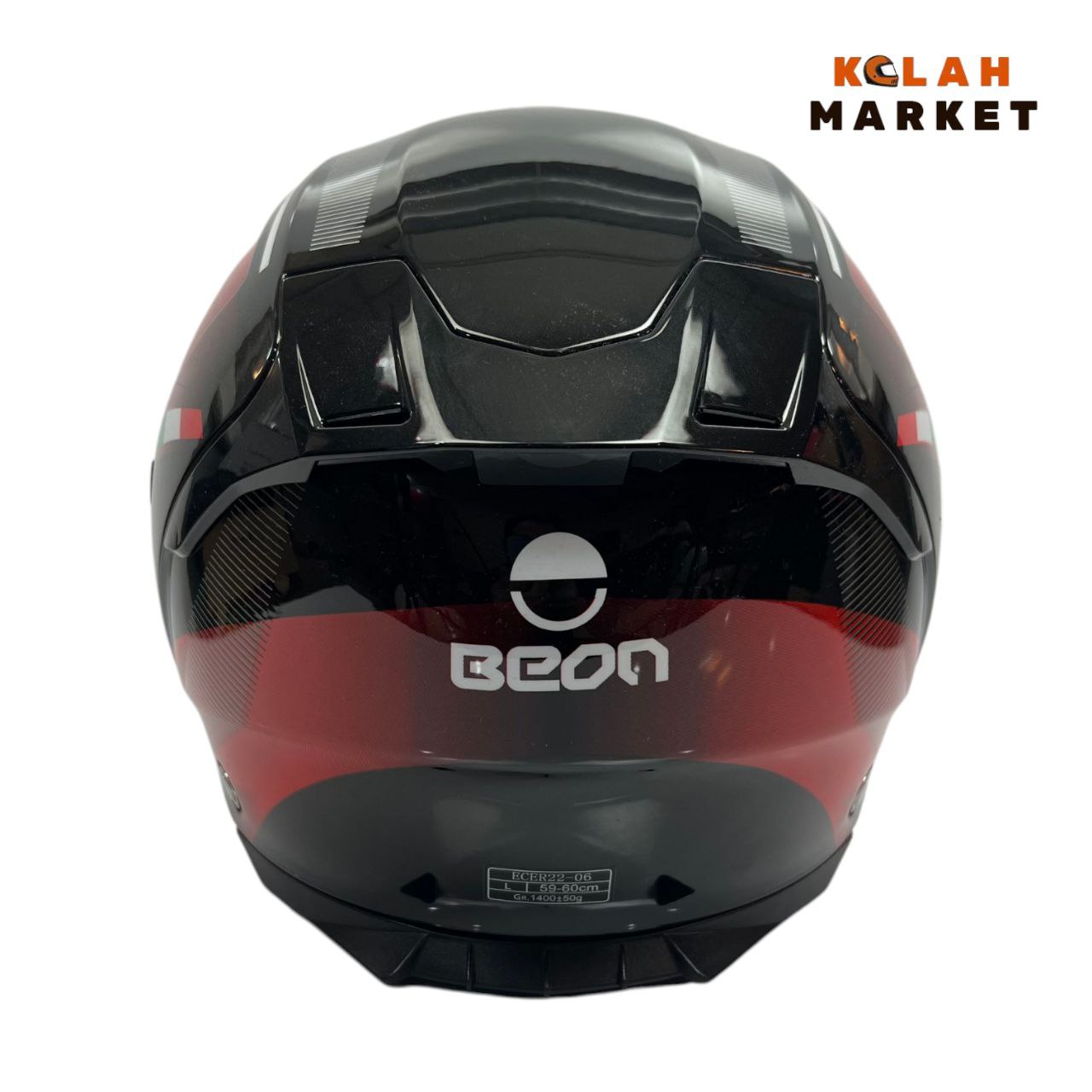کلاه کاسکت بدون فک بیون beon مشکی قرمز - Image 2
