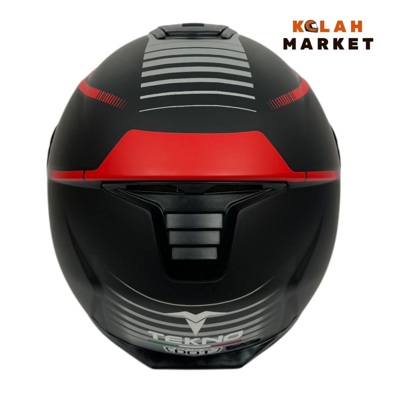 کلاه کاسکت فک متحرک تکنو Tekno مشکی قرمز - Image 2