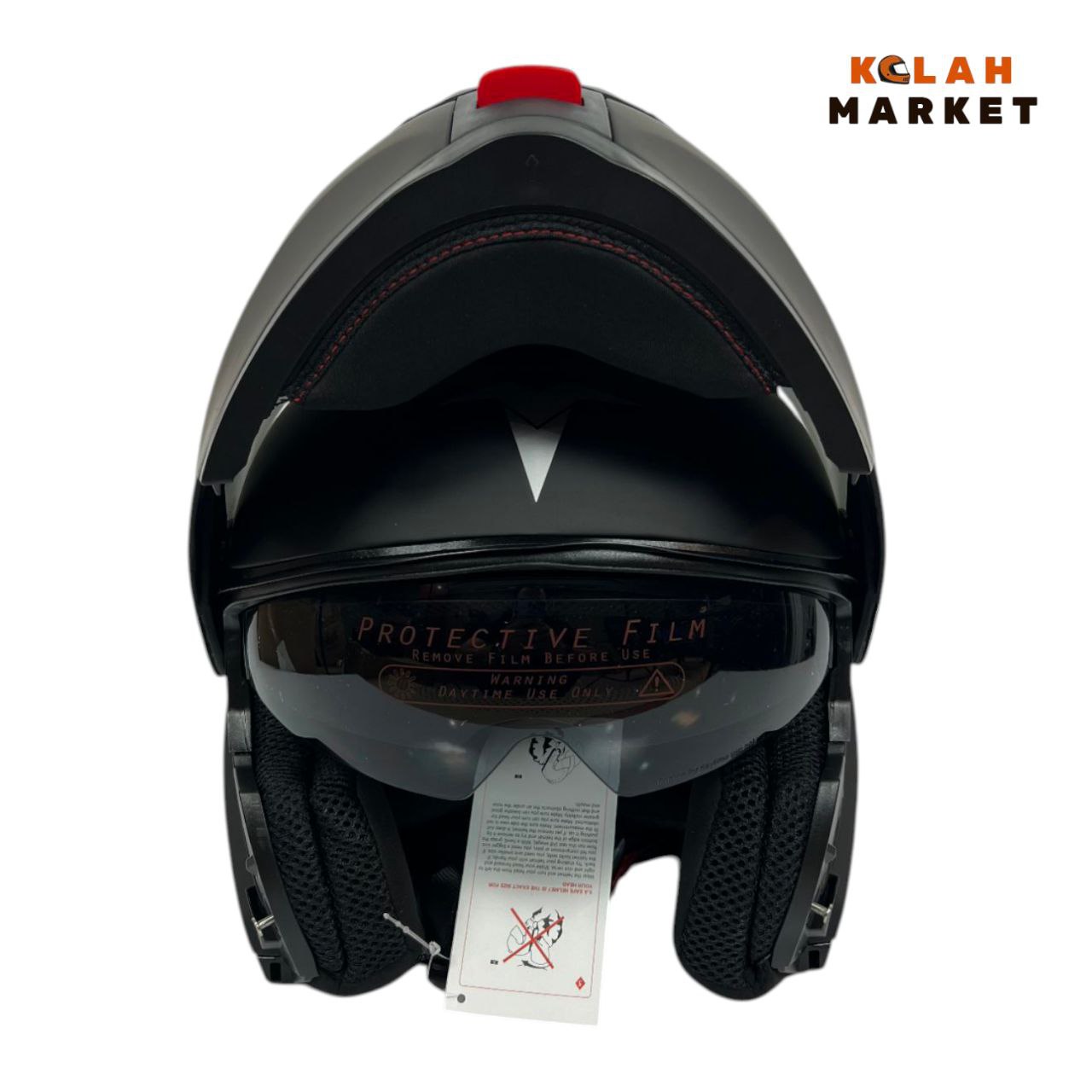 کلاه کاسکت فک متحرک تکنو Tekno مشکی مات - Image 4