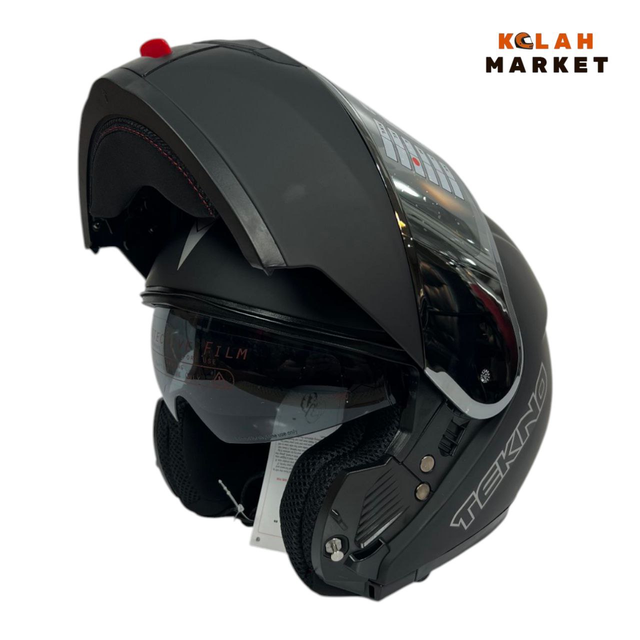 کلاه کاسکت فک متحرک تکنو Tekno مشکی مات - Image 5