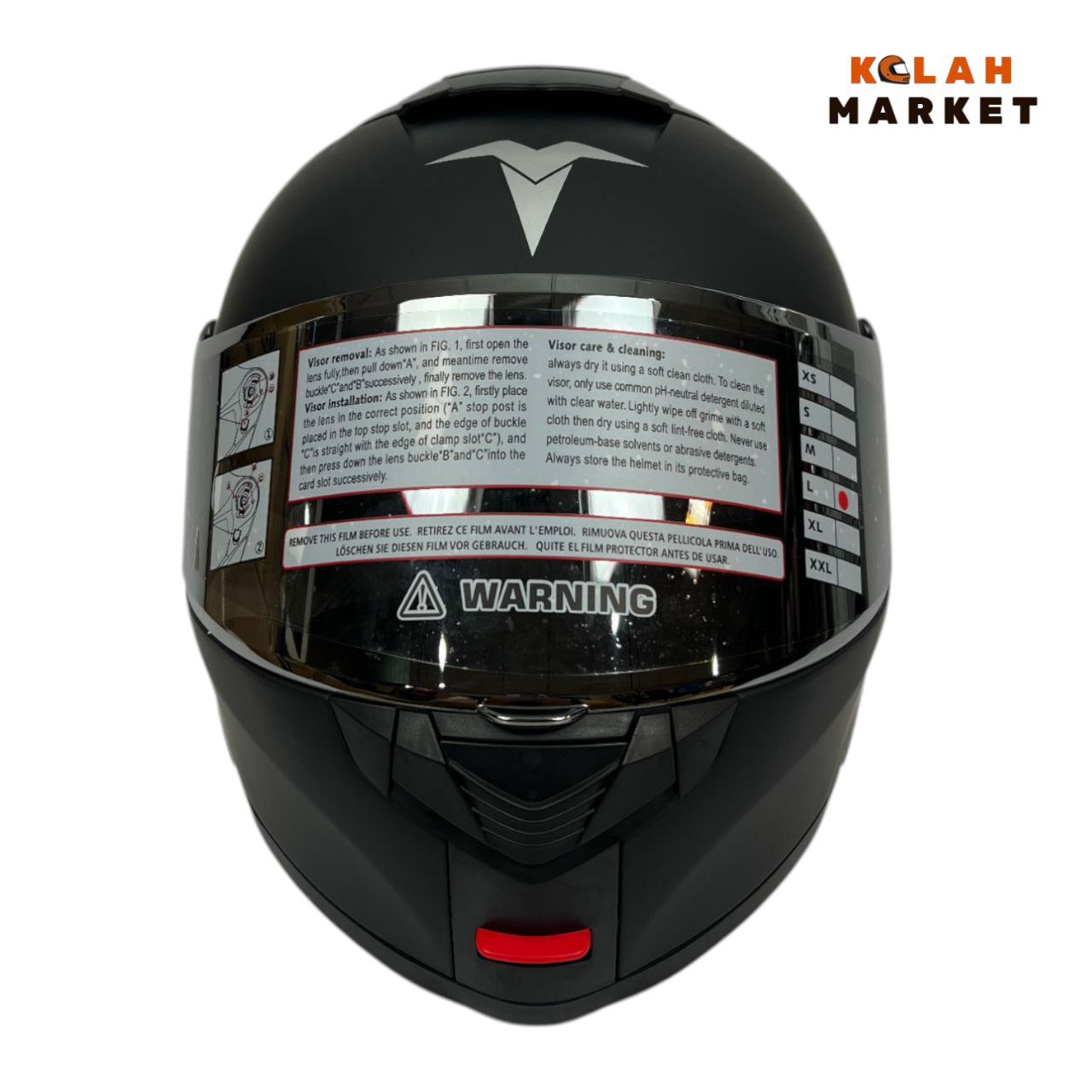 کلاه کاسکت فک متحرک تکنو Tekno مشکی مات - Image 7