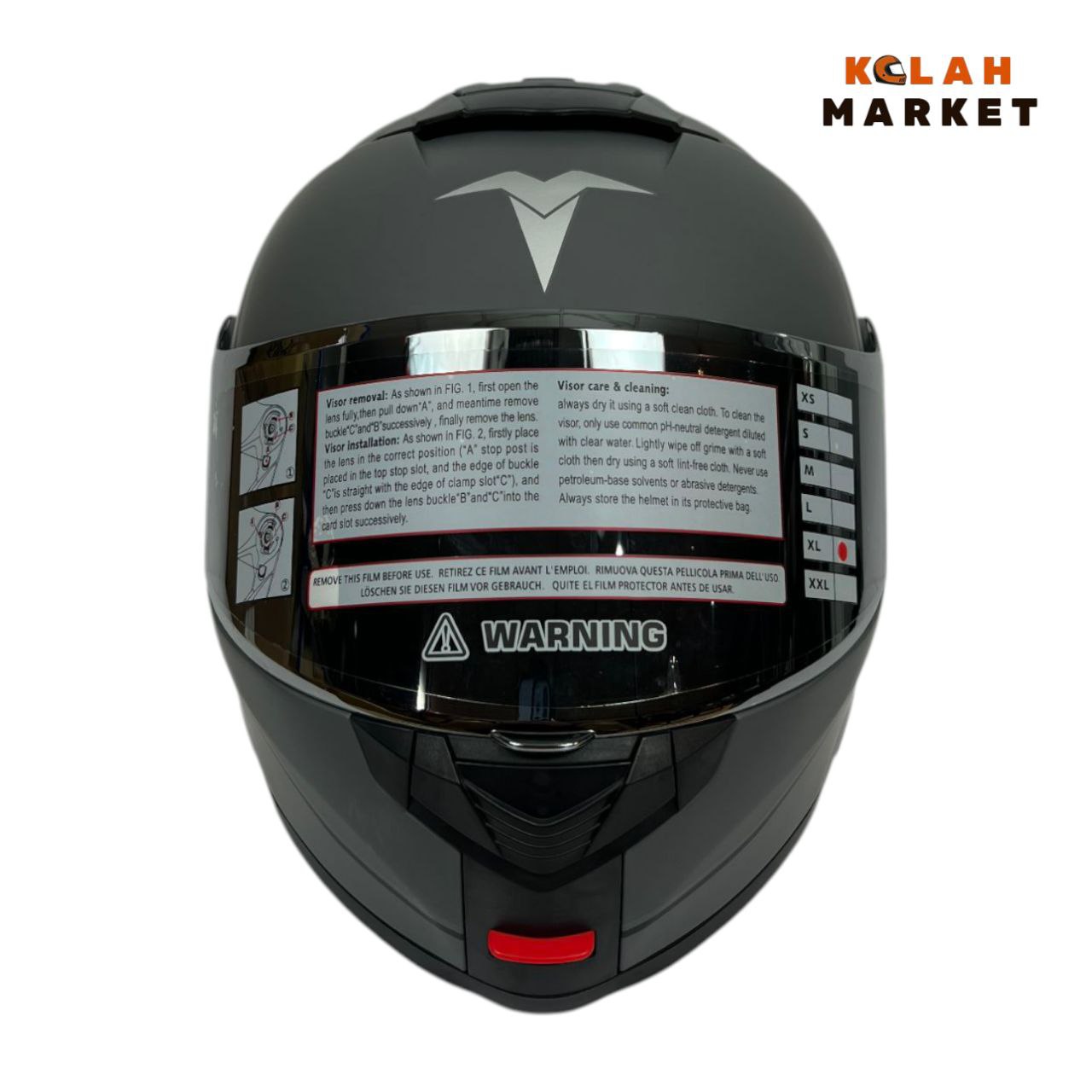 کلاه کاسکت فک متحرک تکنو Tekno طوسی - Image 8