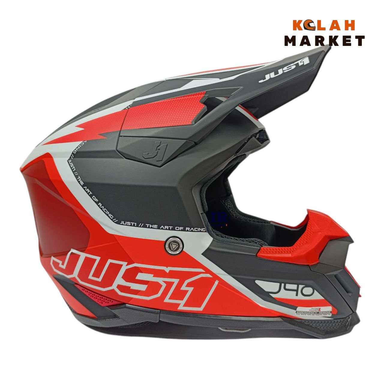 کلاه کاسکت کراسی جاست وان just1 j40 مشکی قرمز - Image 4