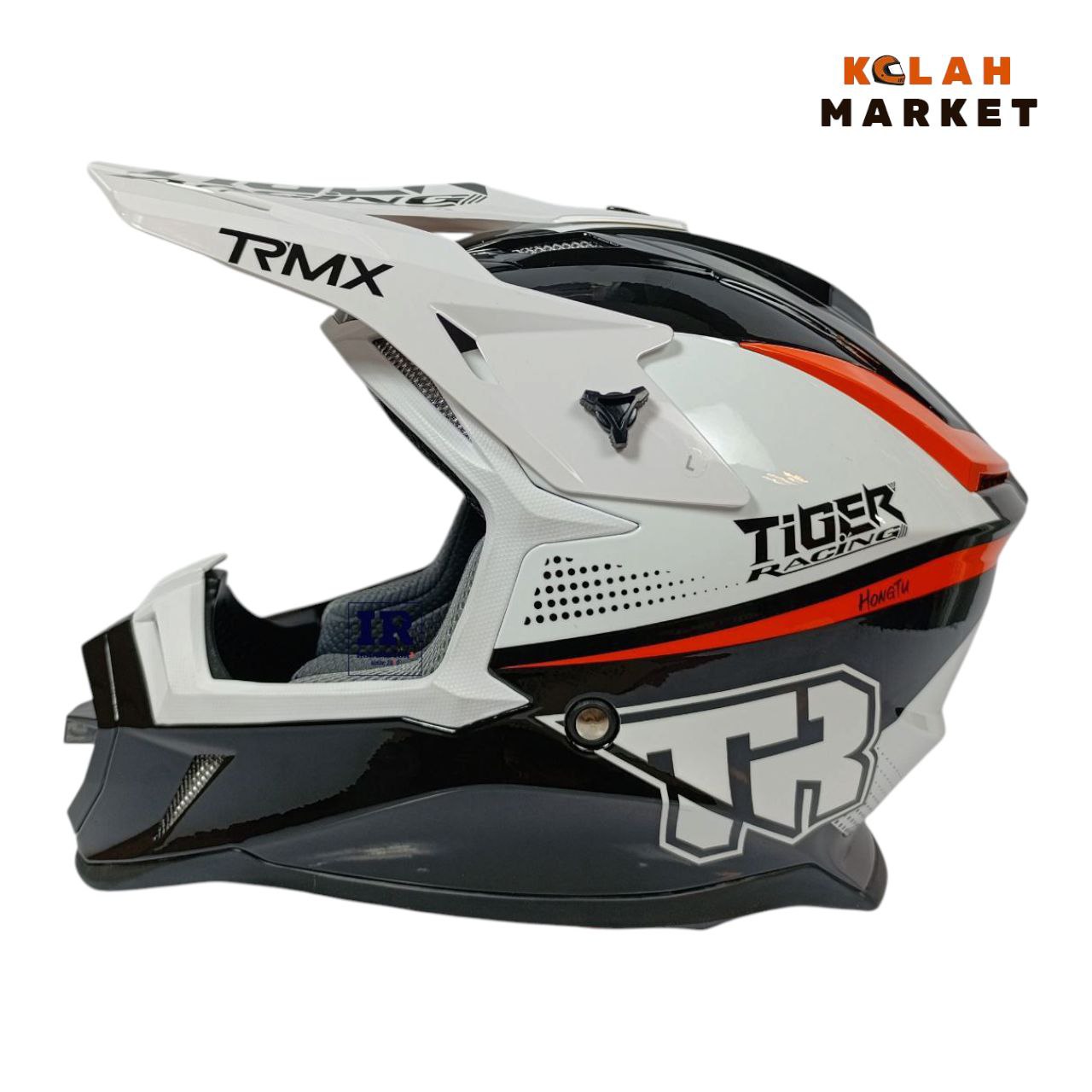کلاه کاسکت کراسی تایگر Tiger مشکی سفید