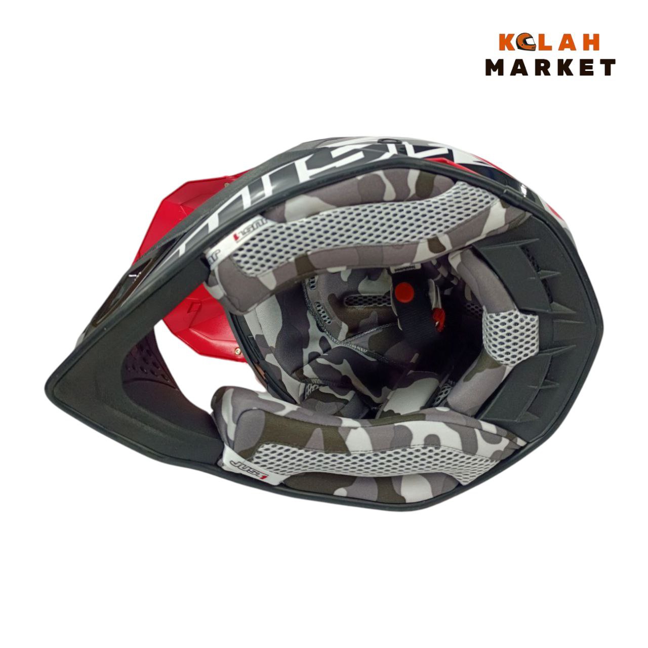 کلاه کاسکت کراسی جاست وان just1 مشکی قرمز - Image 4