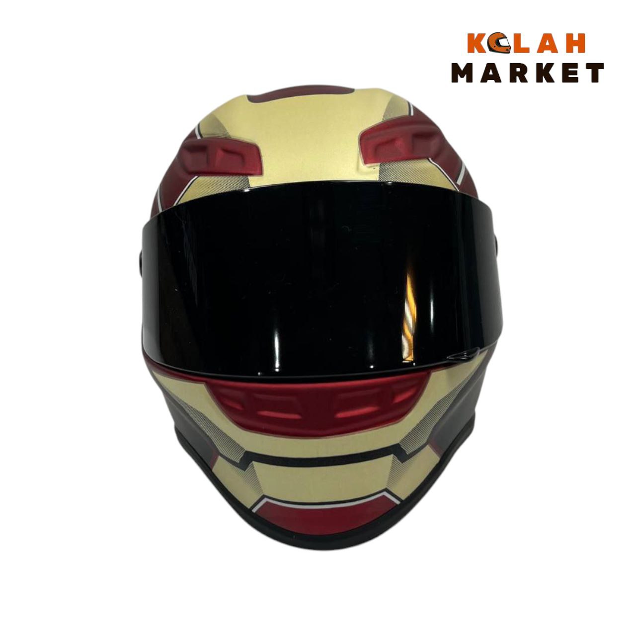 ماکت کلاه کاسکت طرح iron man قرمز - Image 4