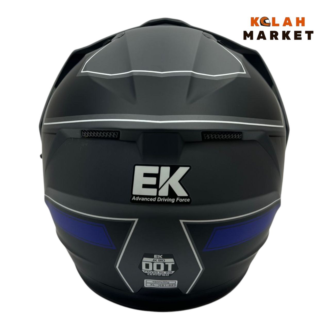 کلاه کاسکت ادونچری فک متحرک EK ای کا jk910 آبی - Image 4