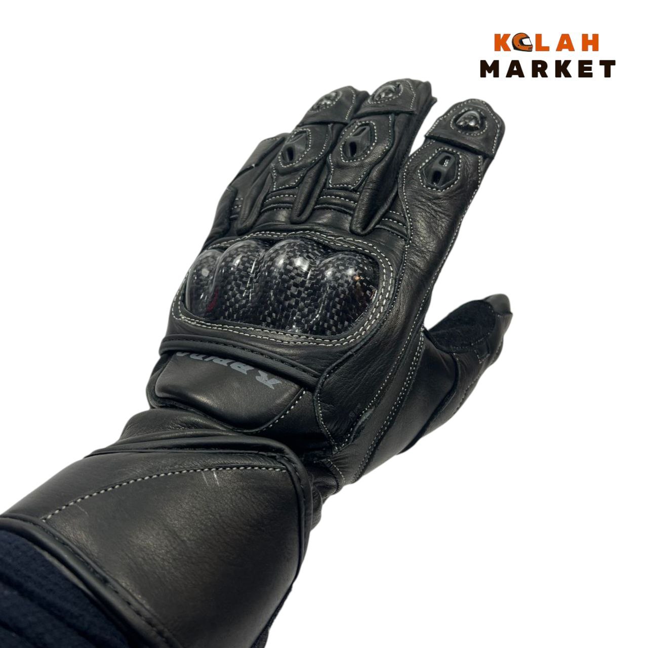 تصویر قیمت و خریددستکش زمستانی موتور سواری راپیدو rapido مشکی کربن - کلاه مارکت 