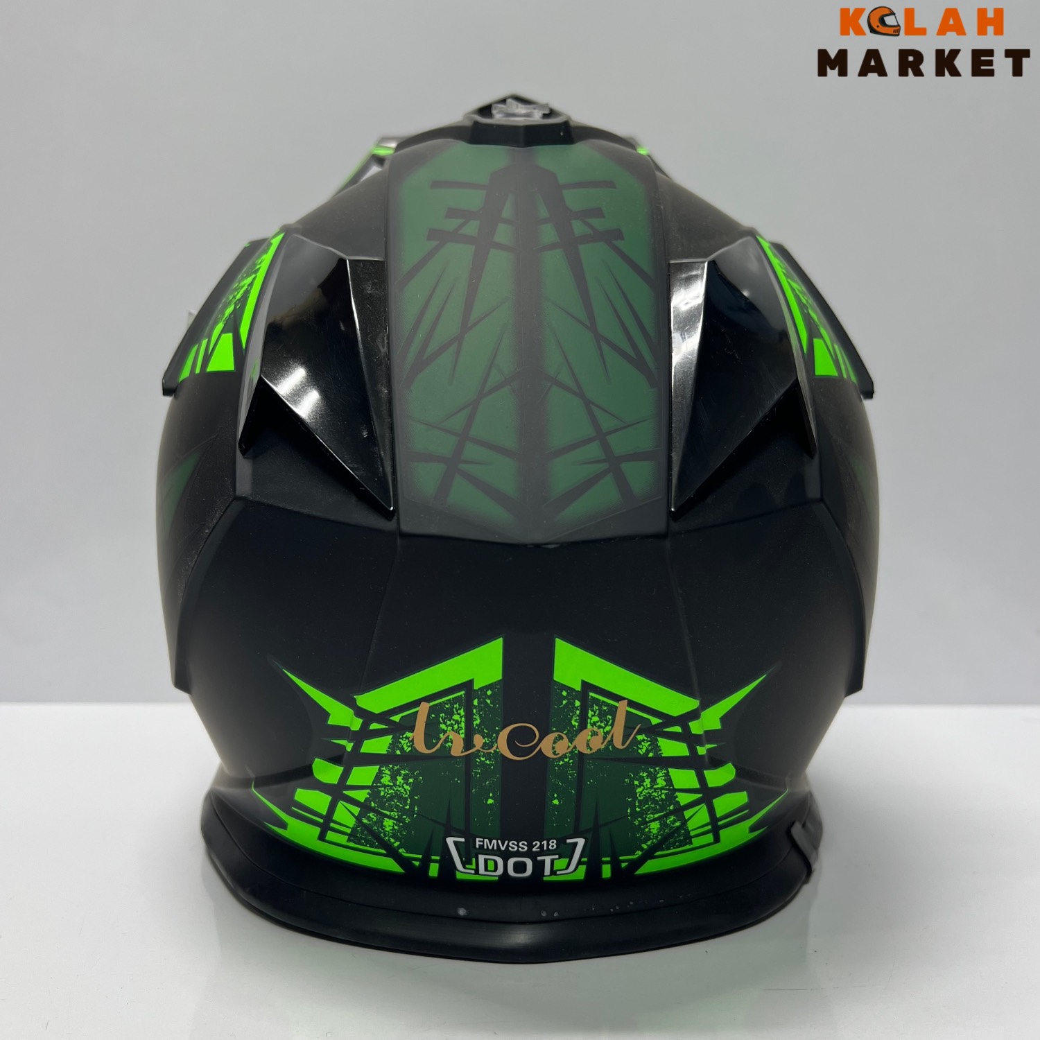 کلاه کاسکت کراسی ال وی کول LVCOOL مشکی سبز - Image 4