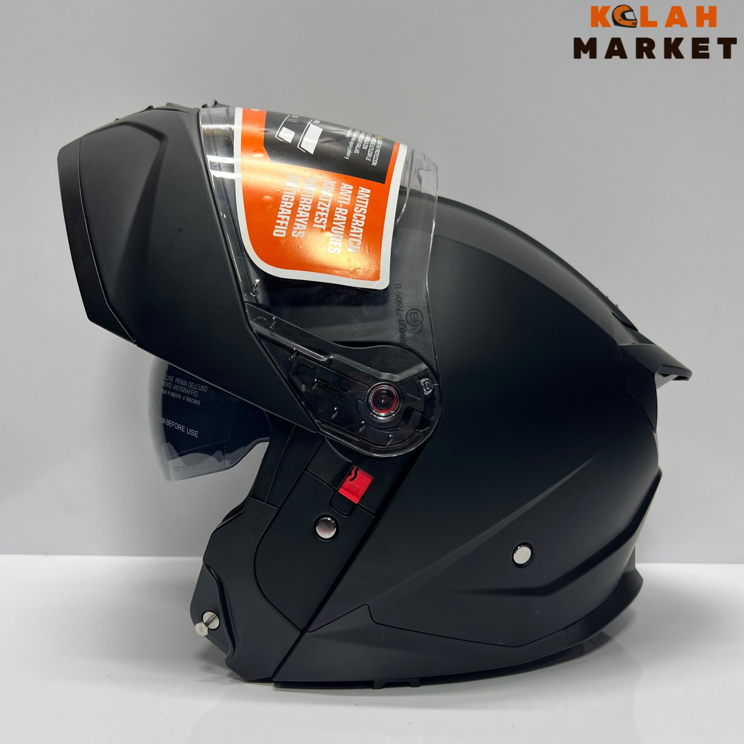 کلاه کاسکت فک متحرک بیون Beon مشکی مات کد 711 - Image 3