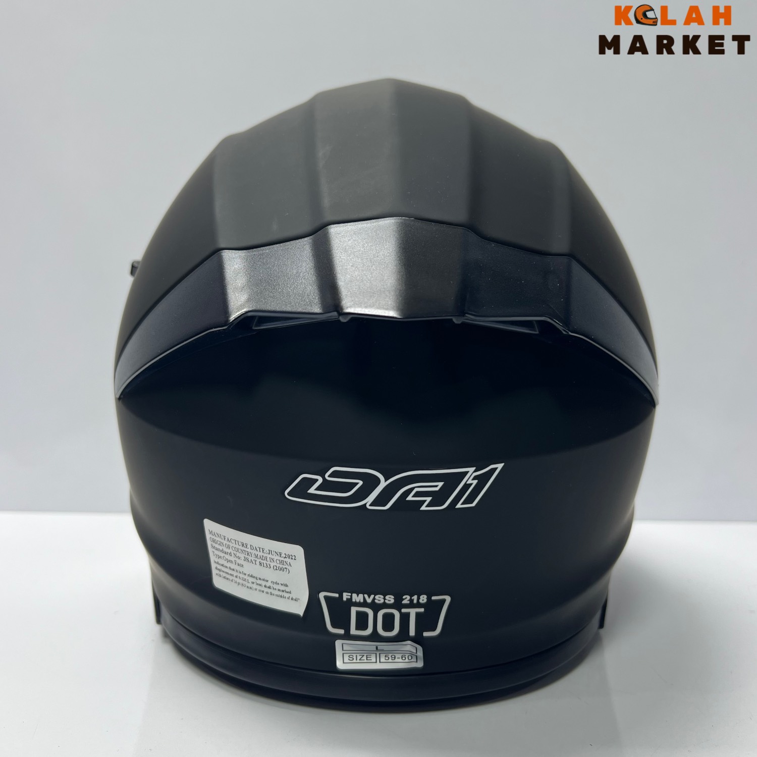 کلاه کاسکت بدون فک Da1 دی ای وان کد 408 مشکی مات - Image 3