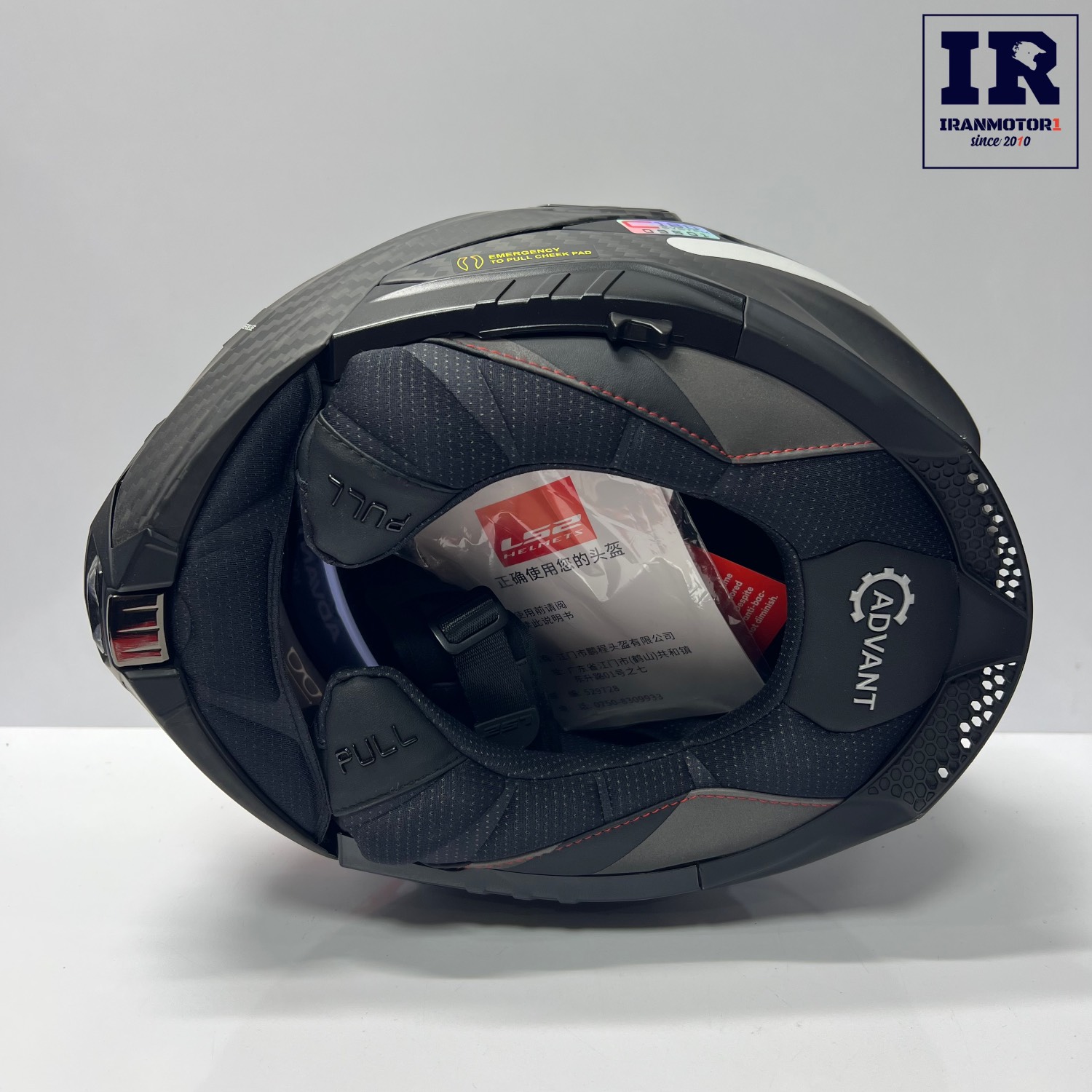 کلاه کاسکت فول محترک Ls2 advant x c فول کربن مات - Image 5