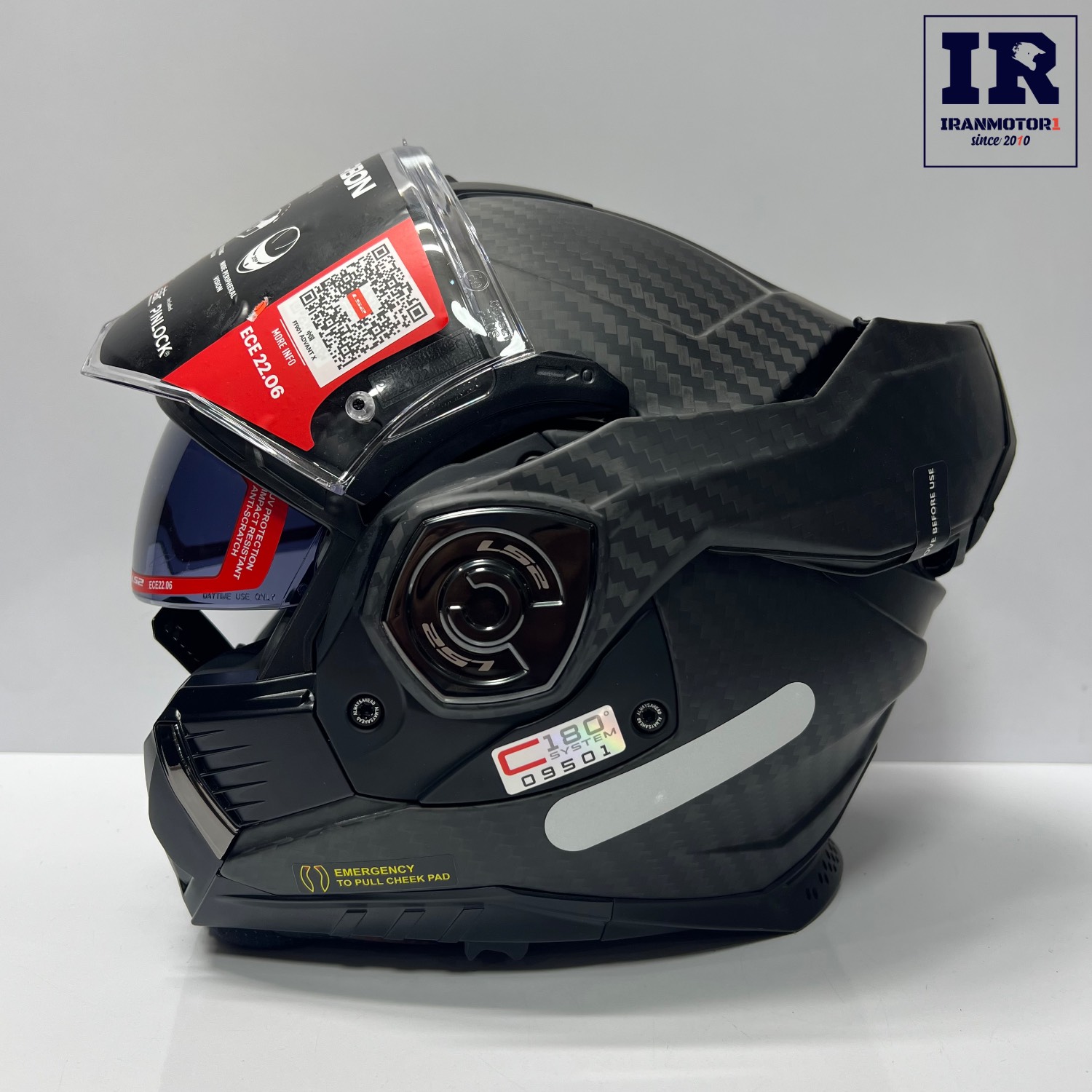 کلاه کاسکت فول محترک Ls2 advant x c فول کربن مات - Image 2