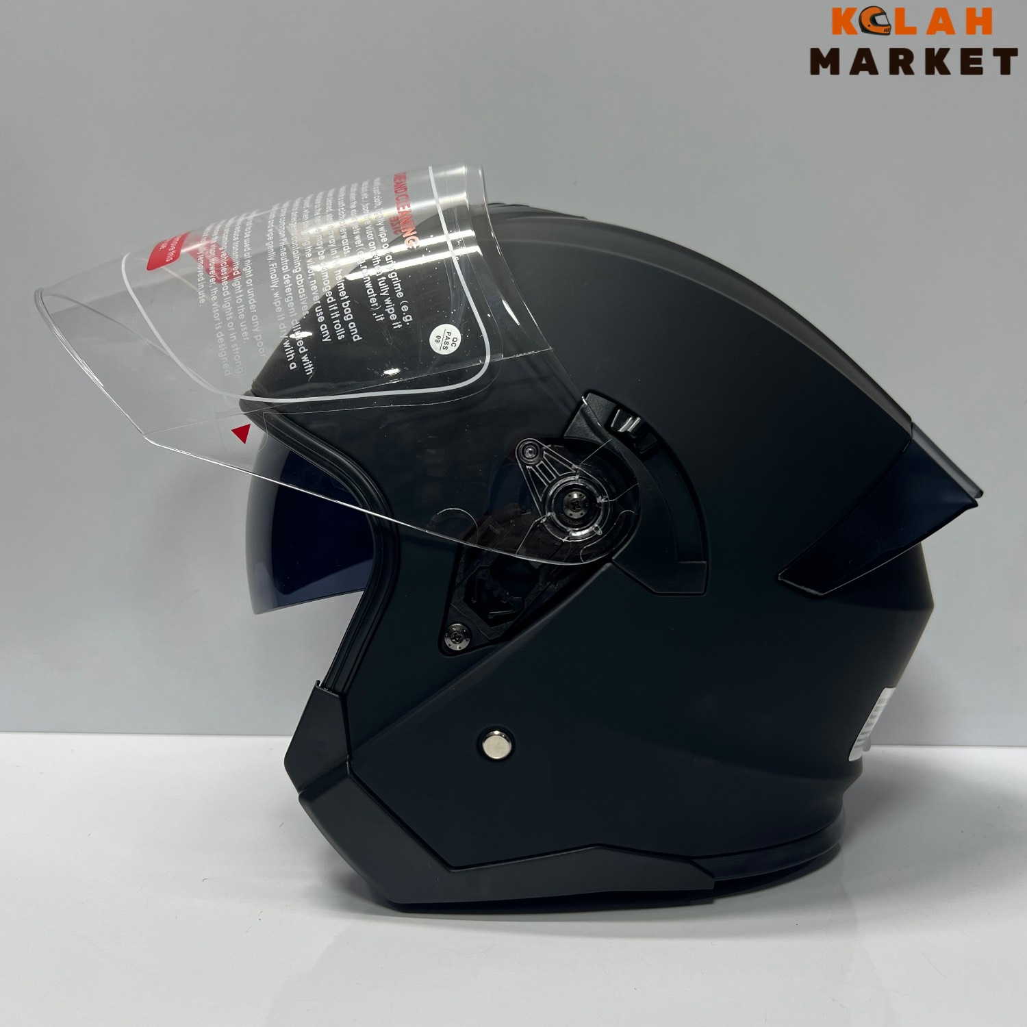 کلاه کاسکت بدون فک Da1 دی ای وان کد 408 مشکی مات - Image 2