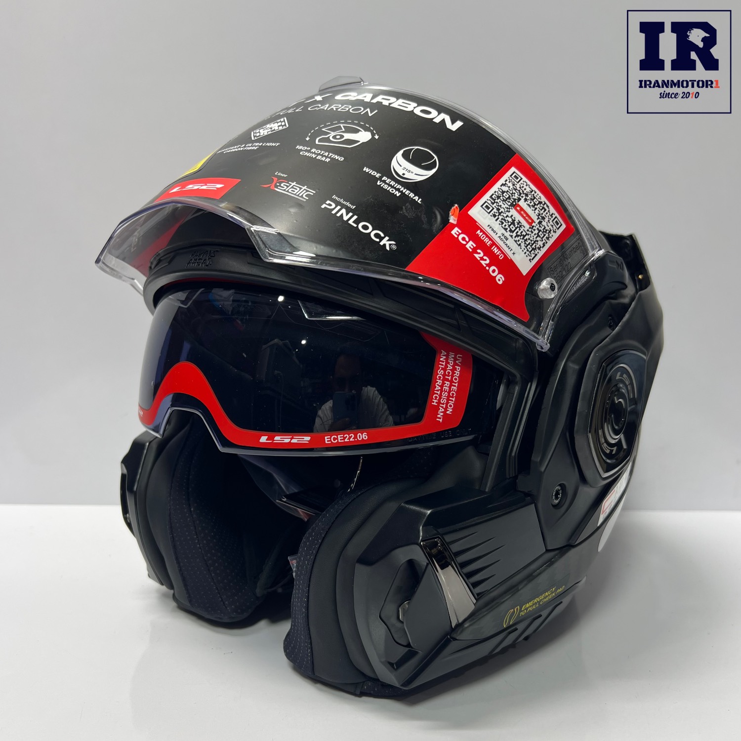 کلاه کاسکت فول محترک Ls2 advant x c فول کربن مات - Image 3